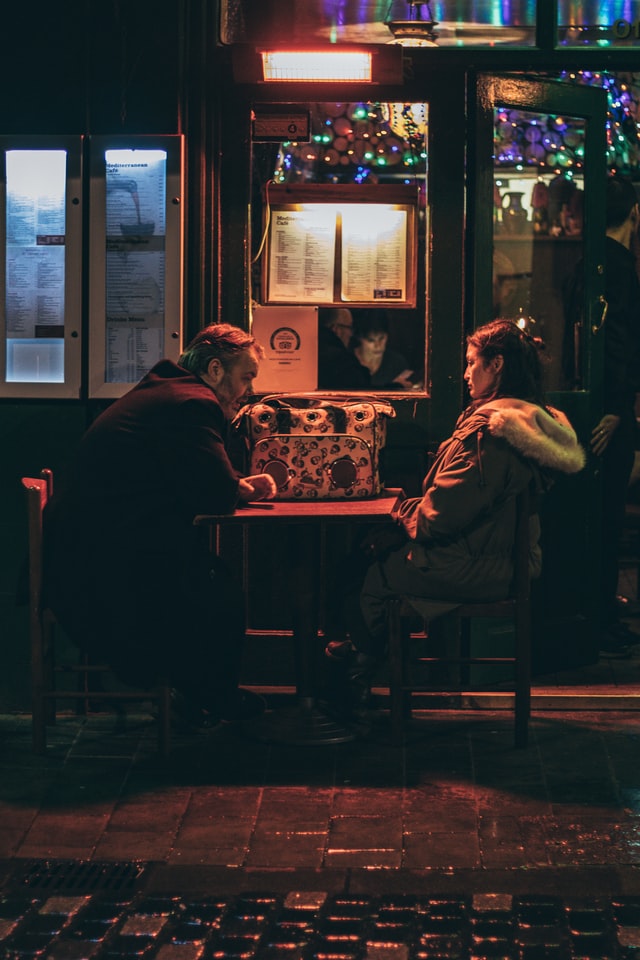 Couple outside bar moved out separation cohabitation Copyright free image by Fred Moon on Unsplash